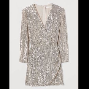 COPY - H&M silver/white sequined romper
